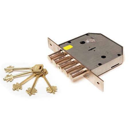 Замки врезные, Замок врез. Гранит 1.06.01 никель, сувальдный стержни 5 шт. диаметр 18мм, ООО "Компания СтилДом"