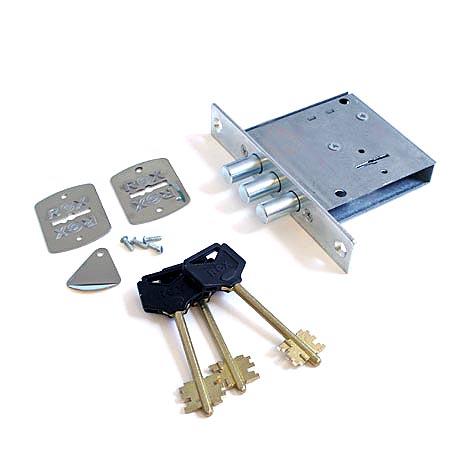 Замки врезные, Замок врез. ReX. 1.5 - сувальдный цинк, 3 стержня ф12 мм, планка прямоугол, 3 кл., ООО "Компания СтилДом"